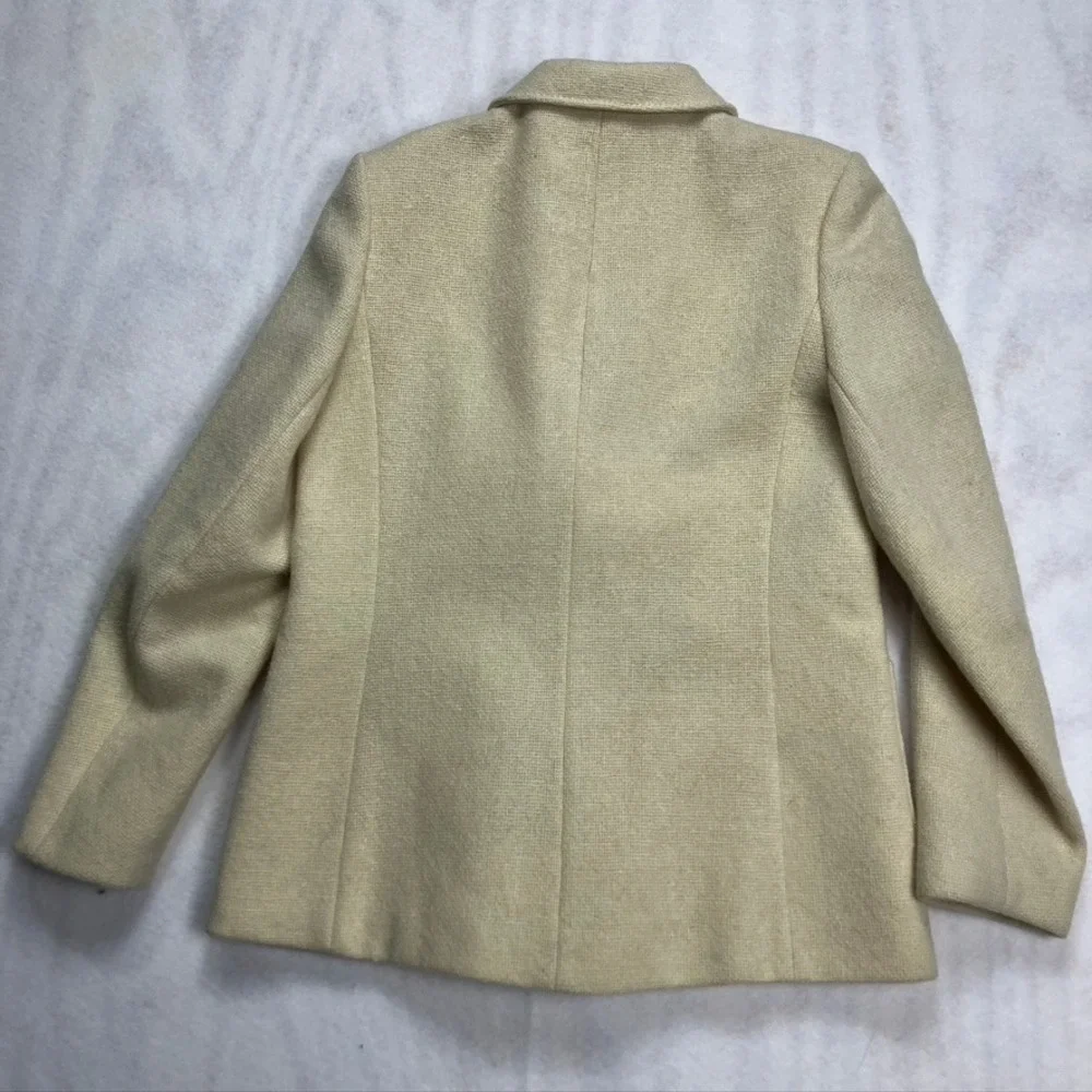 Vintage Dorene Donegal Tweed Wool Blazer Women's 12‎ Cream Ireland Pure New wool